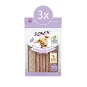 Dokas priboljški za pse, sušeno zajčje meso, 3 x 70 g