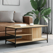 Stolic za kavu boja hrasta 100 x 50 x 45 cm konstruirano drvo