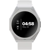 CANYON Otto SW-86, Smart watch Realtek 8762DK LCD 1.3 LTPS 360X360px, G+F 1+gesture 192KB Li-ion polymer battery 3.7v 280mAh,Silver aluminum alloy case middle frame+plastic bottom case+white silicone strap+silver strap buckle host:45.4*42.4*9.6mm Strap: