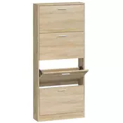 Ormaric za cipele boja hrasta 59x17x150 cm konstruirano drvo