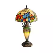 Brilagi - Tiffany vitražna stona lampa JUNGLE 1xE27/60W/230V + 1xE14/40W