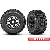 Traxxas koleso 2.9/3.8, disk čierny, pneu Sledgehammer All-Terrain belted (2)