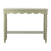 Svetlo zelena stranska mizica iz masivnega bora 36x106 cm Salla – Bloomingville