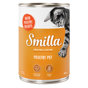 20 + 4 gratis! Smilla mokra mačja hrana 24 x 400 g - Perutninski lonček - Mehka perutnina s perutninskimi srci
