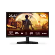 Monitor 23.6 AOC C24G42E VA/Zakrivljeni/FHD/1920x1080/180Hz/4ms GtG/HDMIx2, DP/Adaptive Sync/VESA/Crna