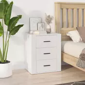 Vidaxl vidaXL Nočna omarica, bela, 50x36x60 cm, material na osnovi lesa