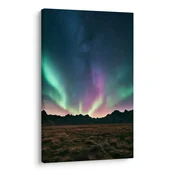 Slika nočno nebo z auroro - 40x60