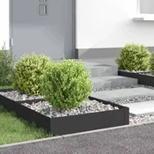 vidaXL Robovi trave 4 pcs 60 x 60 x 20 cm Jeklo Črna