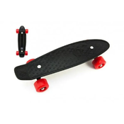 Skateboard - pennyboard 43cm, nosivost 60kg plastična osovina, crni, crveni kotači