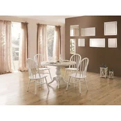 Hanah Home Trpezarijski sto i stolice Albero08, 120x75 cm, 4 stolice, Beli
