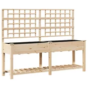Vrtna saksija Bež 203,5 x 54 x 152,5 cm Cvrsto drvo jele