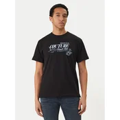 Versace Jeans Couture Majica 80GAHT10 CJ00T Črna Regular Fit