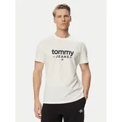 Tommy Jeans Majica Graphic DM0DM23376 Bela Slim Fit