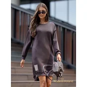 Resti Gravity Core Sweatshirt Dress with Side Zipper