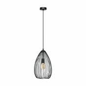 EGLO viseca lampa CLEVEDON E27 O24 cm crna žicana 49141