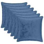 vidaXL Dekorativna blazina 6 kos HOUTEN Svetlo modra 40 x 40 cm Flanel