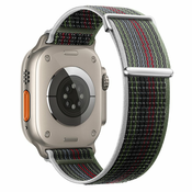 BStrap Velcro Nylon pašček za Apple Watch 38/40/41mm, midnight