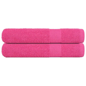 shumee vidaXL Brisače 2 kos roza 80x200 cm 360 gsm 100% bombaž