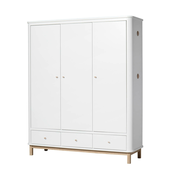 oliver furniture® trokrilni ormar white/oak