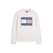 Tommy Jeans Majica NOVELTY mornarska/rdeča/bela