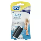 SCHOLL nadomestne glave za električno pilico za stopala Velvet Smooth (1x Soft + 1x Extra Fort with Diamond Crystals), 2 kosa