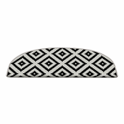 Črni/beli komplet preprog za stopnice 16 ks 20x65 cm Art – Vitaus