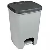 Kanta za otpatke sa pedalom 20l Essentials siva/tamno siva Curver