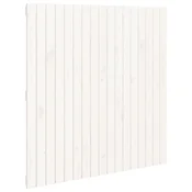 Vidaxl Stensko posteljno vzglavje belo 108x3x110 cm trdna borovina