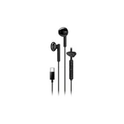 Genius HS-M366 Naglavne slušalke, žične, v ušesa, mikrofon, nadzor glasnosti, 360° vrtljiva sponka, USB-C, črne