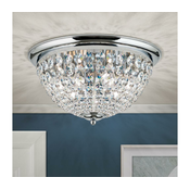 Orion DLU 1840/47 - Kristalni plafon 6xE27/40W/230V precnik 47 cm hrom