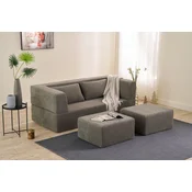 Atelier del Sofa Dvosed na razvlacenje Pirgos, 200x75x90 cm, Sivi