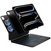 Ovitek Edge + s tipkovnico za iPad Air 13 2024/2025, črn