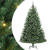 Umjetno božicno drvce s nogom Zelena 210 cm PVC i metal