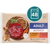 Purina ONE MINI/SMALL Adult mokra hrana za odrasle pse do 10kg, 48x85g