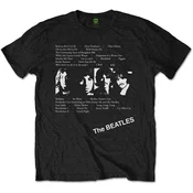 The Beatles White Album Tracks (Back Print) Black M Majica