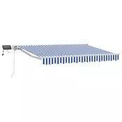 Rucni okvir tende s LED-ima Plava i bijela 3,5 x 2 m