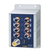 PLANET IP67-rated Industrial 8-Port Unmanaged None Power over Ethernet (PoE) Blue, Grey