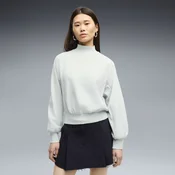 PUMA HER Relaxed Mock Neck Crew Sweatshirt Women, Clothing, Créme De Mint, M