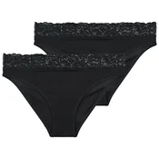 DIM COTON PLUS FEMININE PACK X2 Črna