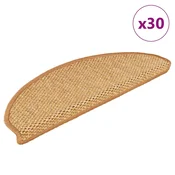 Vidaxl Samolepilne preproge za stopnice Sisal-Look 30 kosov sisal