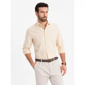 Ombre Pastel cotton mens oxford shirt - bright yellow