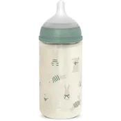 Suavinex Wonderland SX PRO +3 MF steklenička za otroke Green Rabbit 240 ml