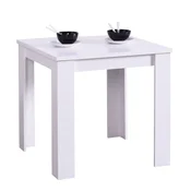 Homestyle4U Jedilna miza, 80x80x75 cm, bela