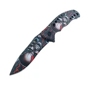 Zložljiv taktični nož SKULL 20 cm, rumen