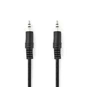 Nedis Stereo avdio kabel | 3,5 mm Hane | 3,5 mm Hane | Pločevina iz niklja | 10,0 m | Okrogla | Svart | pretisni omot
