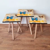 Hanah Home Set klub stocica 3Shp133, 3 komada, Siva
