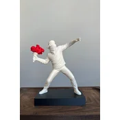 Aberto Design Dekorativna figura Banksy, Bela