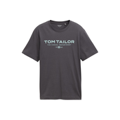 TOM TAILOR Majica svetlo modra/temno siva