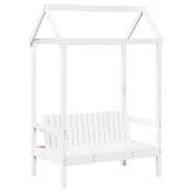 Vidaxl Klop s streho bela 117,5x70x176,5 cm trdna borovina