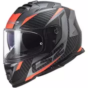 LS2 FF800 Storm II Racer integralna motociklisticka kaciga titanijsko-narancasta